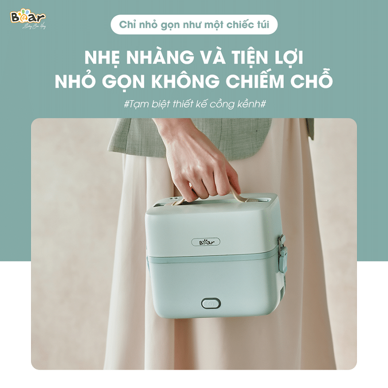 SB-HC12L - Hộp Cơm Điện Bear 1.2 Lít - 2 Ngăn