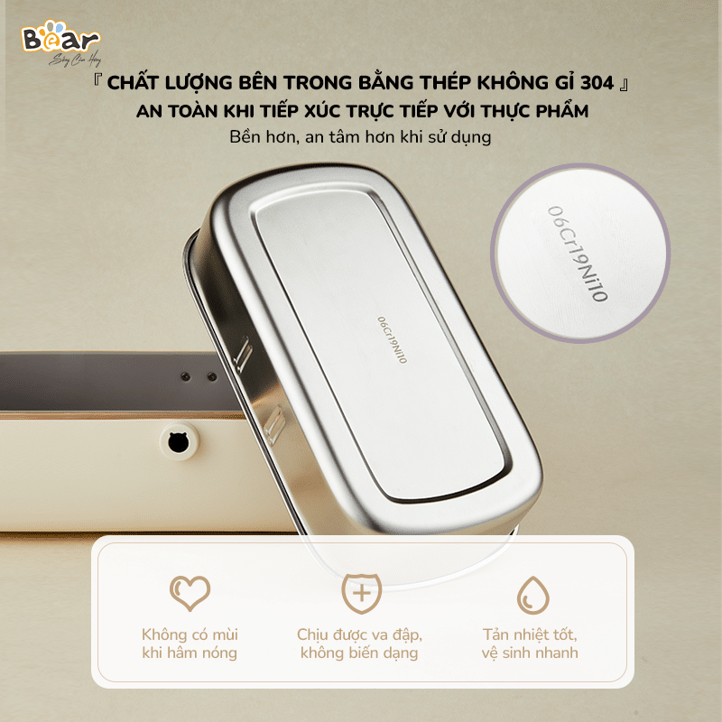 SB-HC09L - Hộp Cơm Điện Bear 0.9 Lít