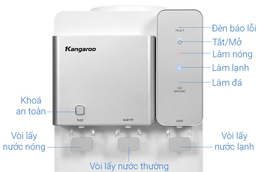 KG65A3 - Cây Nước Nóng Lạnh Kangaroo - 720W