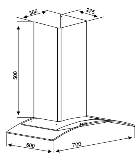 K-8370XS - Máy Hút Mùi Kocher (70cm)