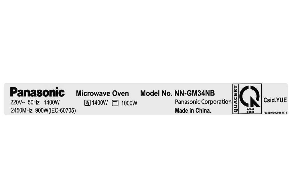 NN-GM34NBYUE - Lò Vi Sóng Có Nướng Panasonic - 24 Lít