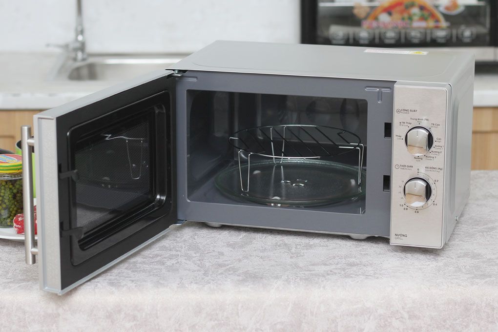 R-G227VN-M - Lò Vi Sóng Có Nướng Sharp 20 Lít - Xám Nhạt