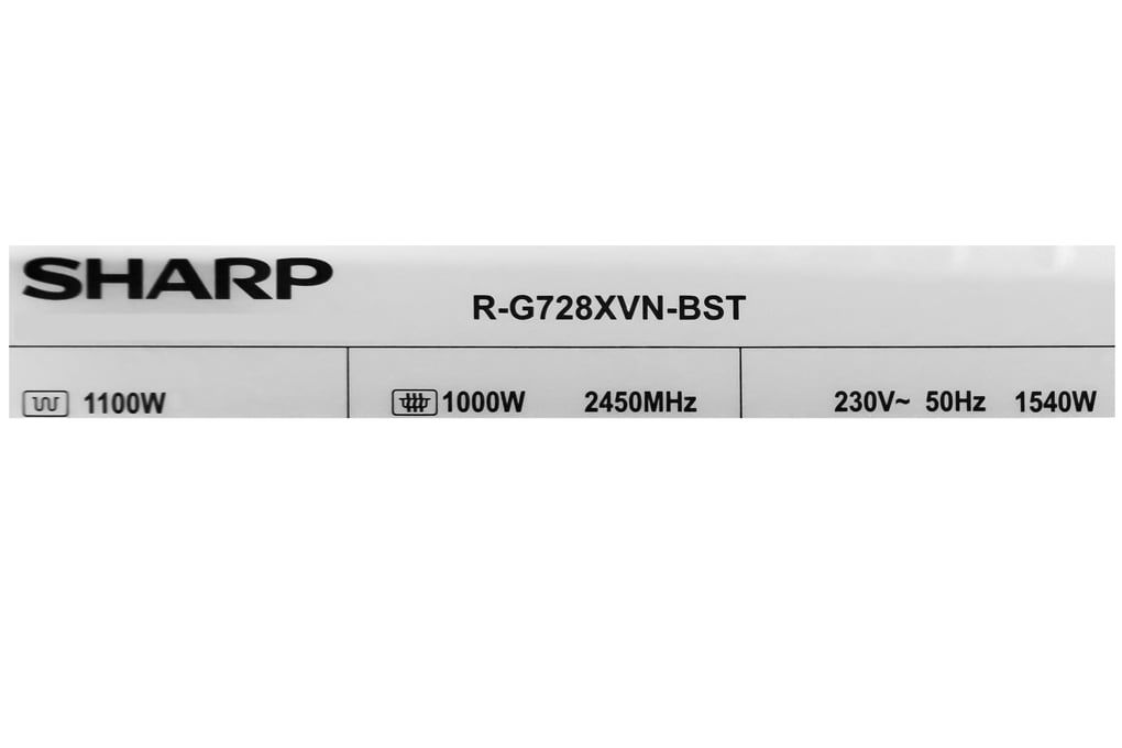 R-G728XVN-BST - Lò Vi Sóng Có Nướng Sharp 28 Lít