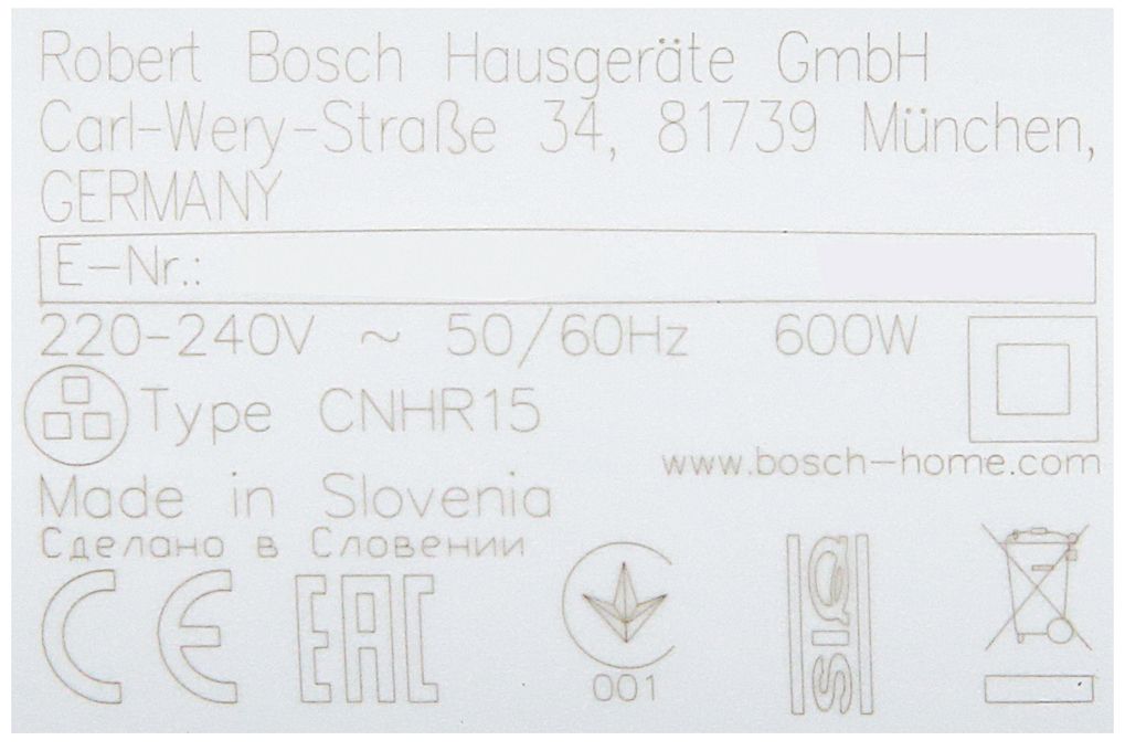 MSM26130 - Máy Xay Cầm Tay Bosch - Trắng