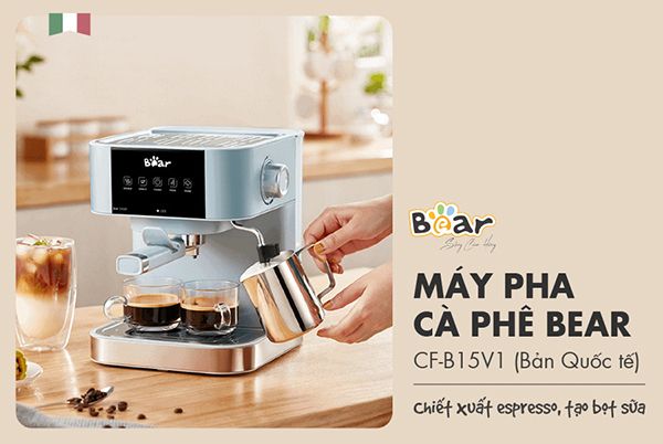 CF-B15V1 - Máy Pha Cà Phê Espresso Tự Động Bear - 1.5 Lít