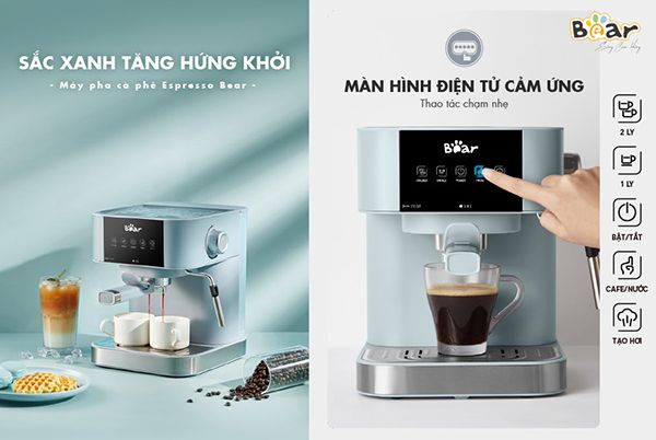 CF-B15V1 - Máy Pha Cà Phê Espresso Tự Động Bear - 1.5 Lít