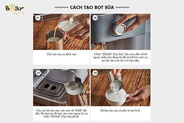 CF-B15V1 - Máy Pha Cà Phê Espresso Tự Động Bear - 1.5 Lít