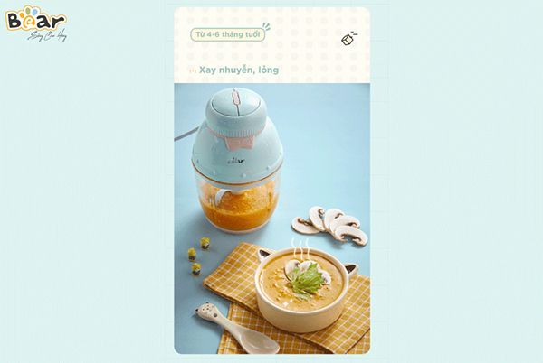 GR-B06V1 - Máy Xay Ăn Dặm 0.6 Lít Bear