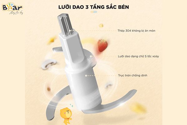 GR-B06V1 - Máy Xay Ăn Dặm 0.6 Lít Bear