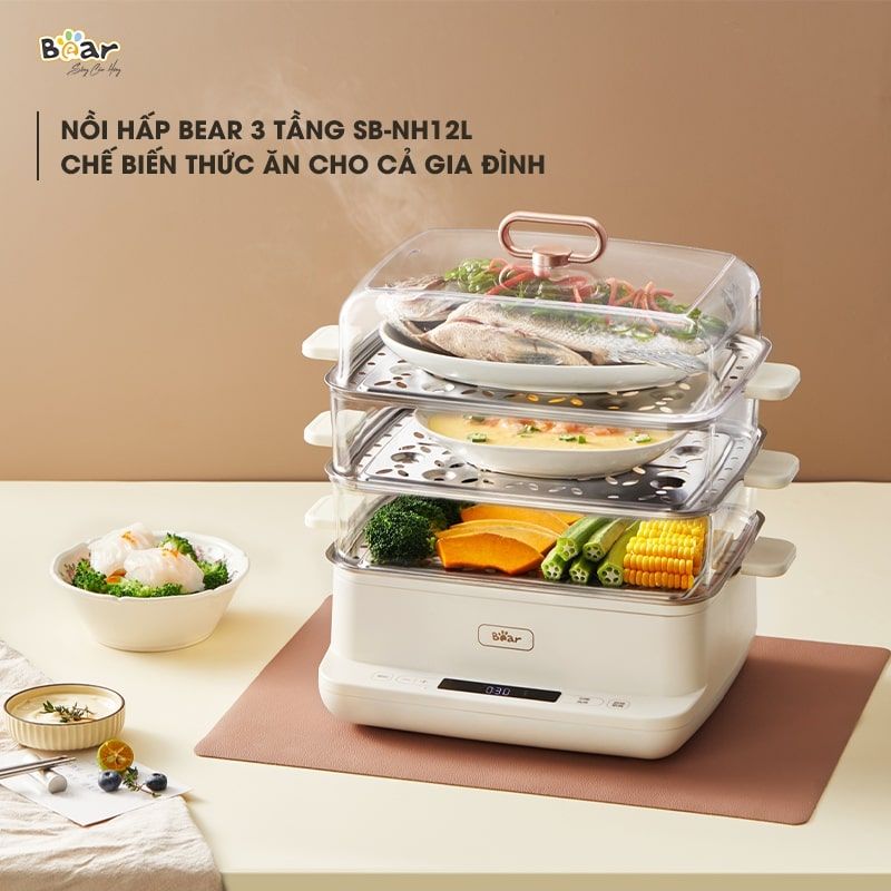 SB-NH12L - Nồi Hấp Điện Đa Năng Bear