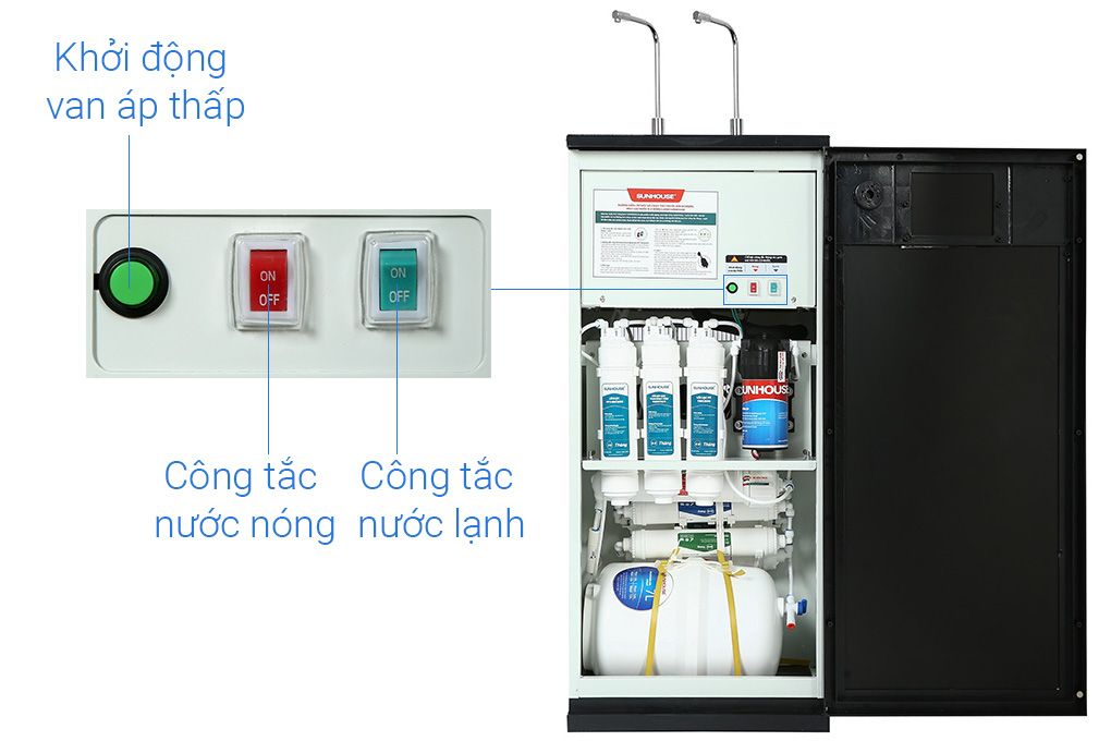 SHA76215CK - Máy Lọc Nước RO Nóng Nguội Lạnh Sunhouse - 9 Lõi