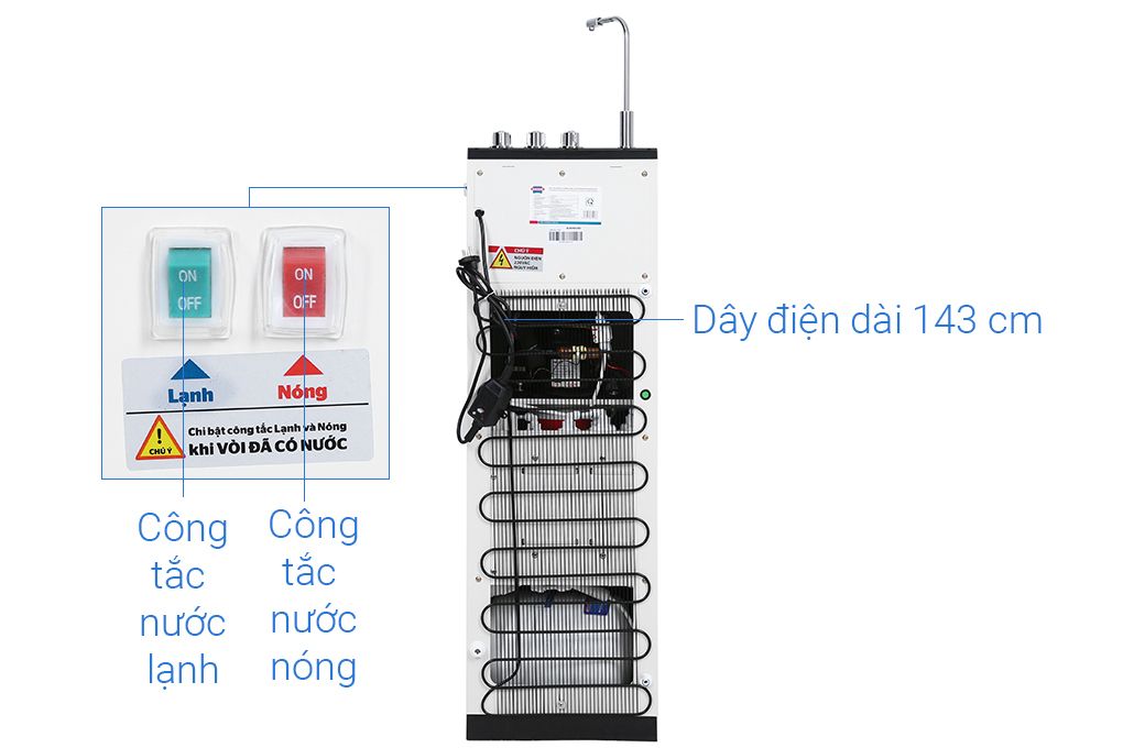 SHA76213CK-S - Máy Lọc Nước RO Nóng Nguội Lạnh Sunhouse - 10 Lõi