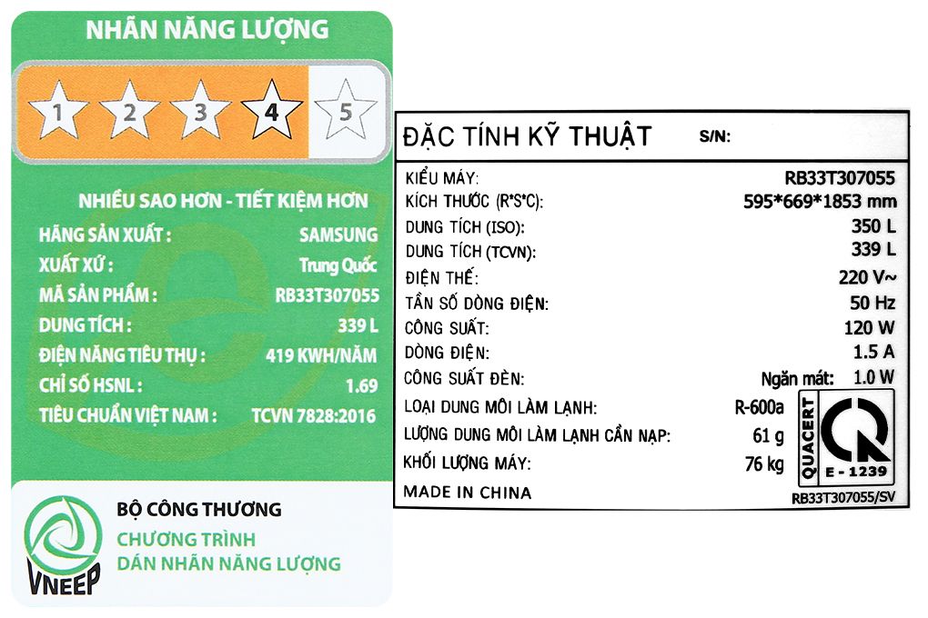RB33T307055/SV - Tủ Lạnh Samsung Inverter Bespoke _ 339 Lít - Màu Trắng Hồng