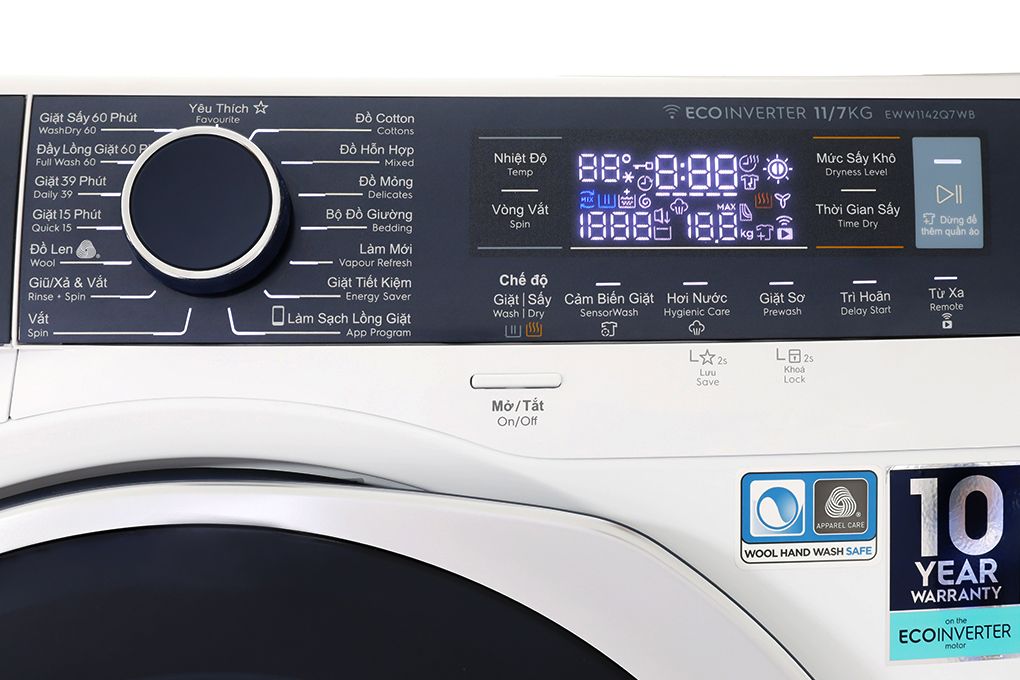 EWW1142Q7WB - Máy Giặt Sấy Electrolux UltimateCare 700 Inverter Giặt 11 kg - Sấy 7 kg