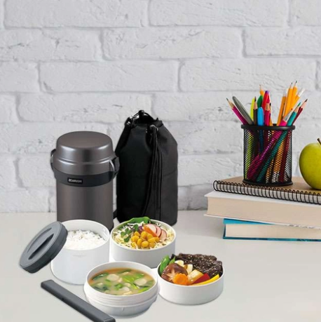 SL-JAF14-HG - Hộp Đựng Thực Phẩm Giữ Nhiệt 4 Ngăn Zojirushi 1.27 Lít - Màu Xám