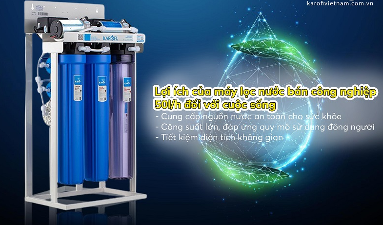 KT-KB50 - Máy lọc nước bán công nghiệp 50L/H Karofi - Bình áp 50 lít _ 7 Lõi