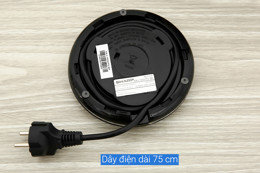 EKJ-10DVPS-BK - Bình Đun Siêu Tốc Sharp _1 Lít - Màu Đen