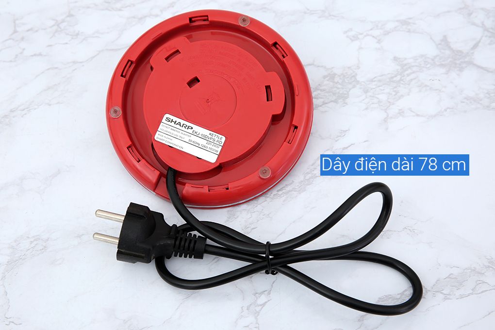EKJ-10DVPS-RD - Bình Đun Siêu Tốc Sharp _ 1 Lít - Đỏ Đô