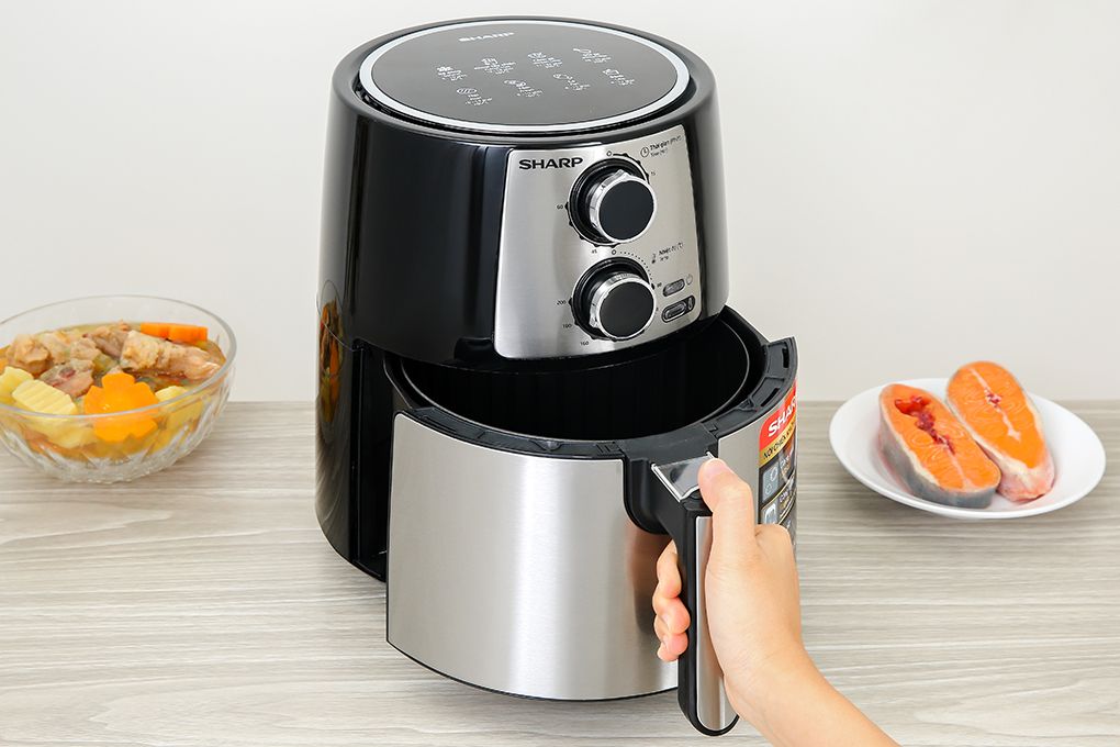 KF-AF42MV-ST - Nồi Chiên Không Dầu Sharp _ 4.2 Lít