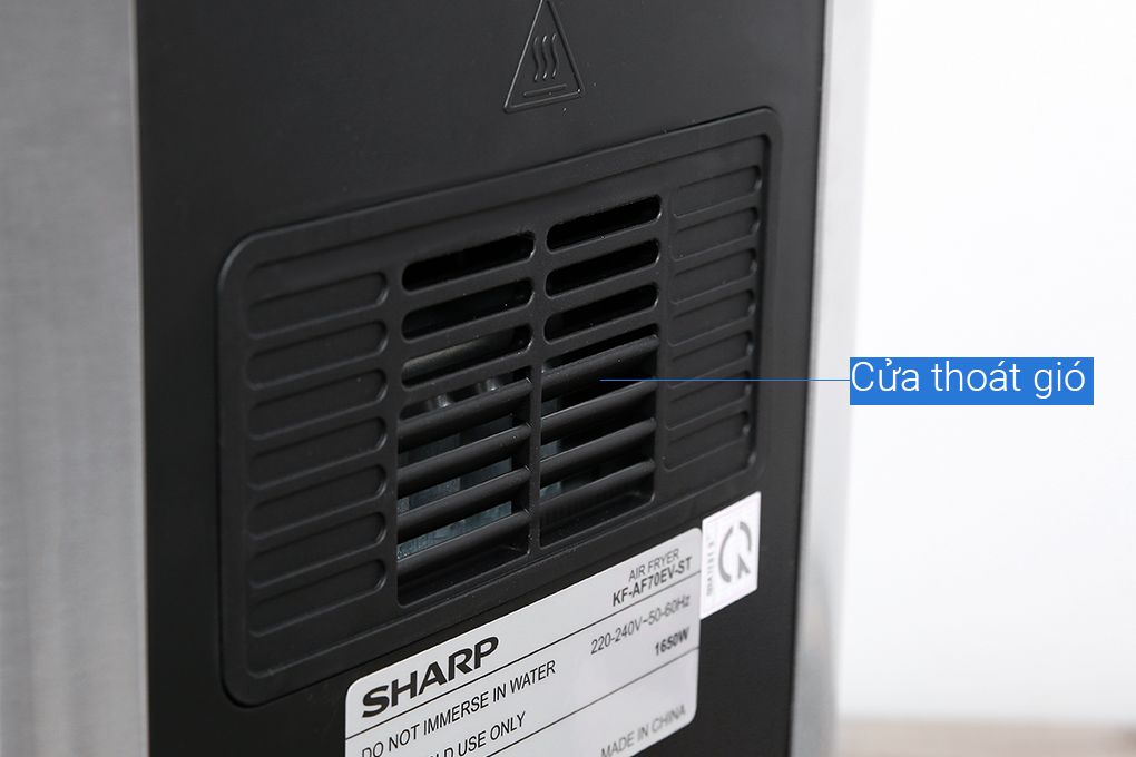 KF-AF70EV-ST - Nồi Chiên Không Dầu Sharp 7 Lít - Bạc