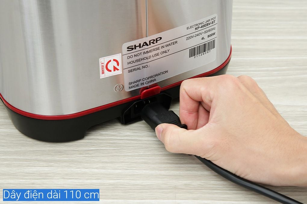 KP-40EBV-ST - Bình Thủy Điện Sharp 4 Lít - Inox