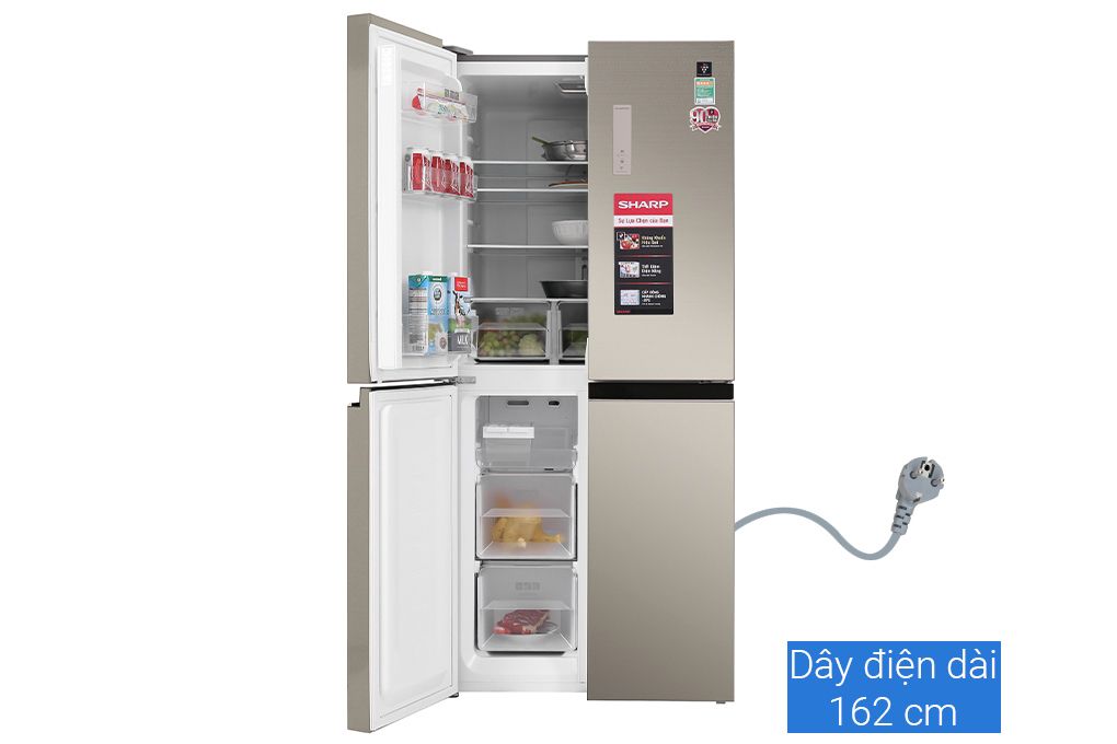 SJ-FXP480VG-CH - Tủ Lạnh Sharp Inverter 401 Lít Multi Door