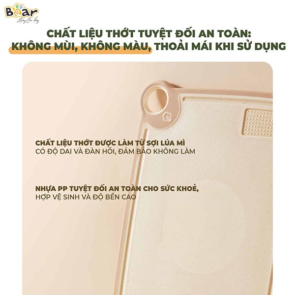 CX-E0023 - Thớt Nhựa Kháng Khuẩn Đa Năng Bear - Size S
