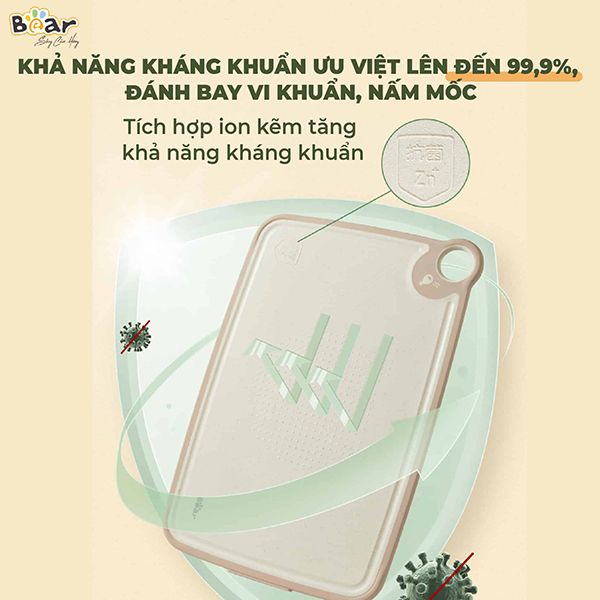 CX-E0023 - Thớt Nhựa Kháng Khuẩn Đa Năng Bear - Size S