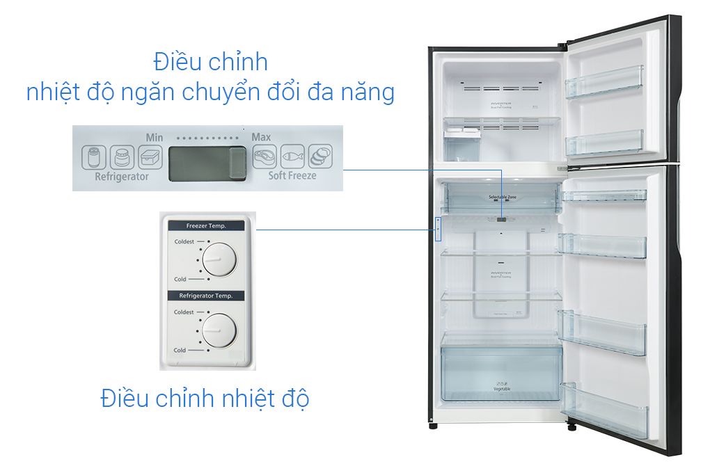 FVX510PGV9-GBK - Tủ Lạnh Hitachi Inverter 406 Lít