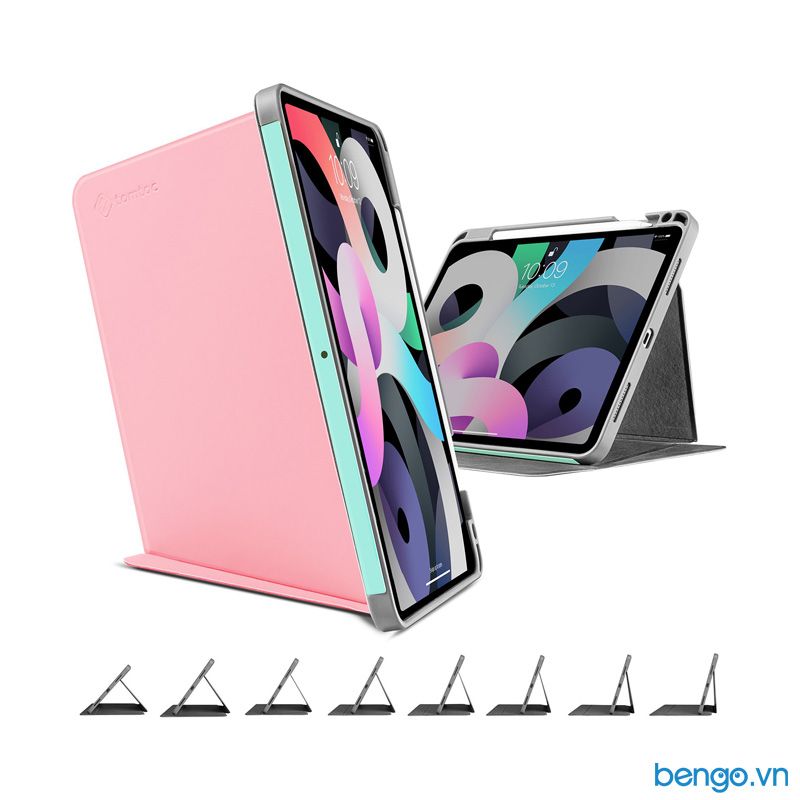 Bao da iPad Air 4 2020 Tomtoc (USA) Smar-Tri Case từ tính đa góc - B02-005