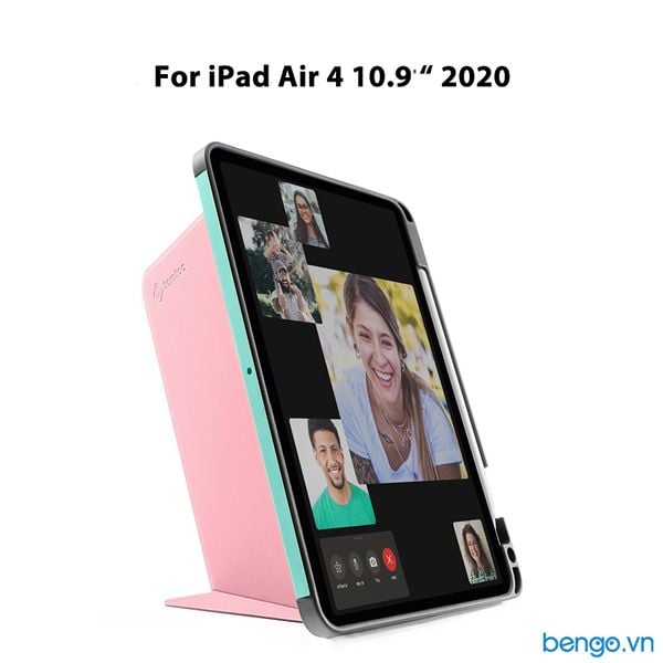 Bao da iPad Air 4 2020 Tomtoc (USA) Smar-Tri Case từ tính đa góc - B02-005