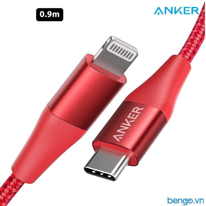 Cáp Điện Thoại Anker PowerLine+ II USB-C To Lightning MFi Dài 0.9m - A8652