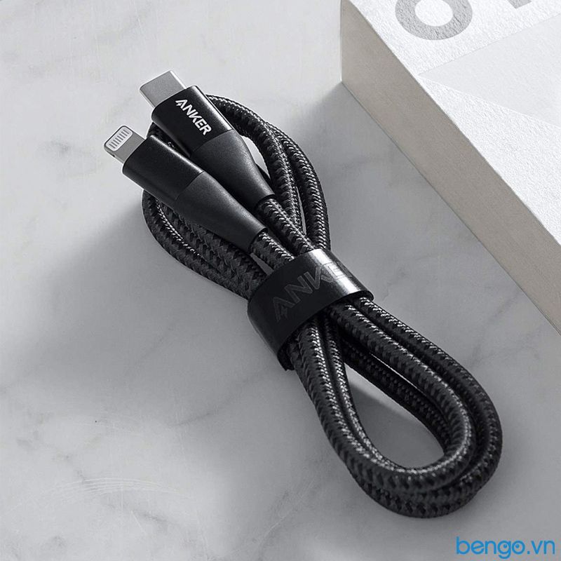 Cáp Điện Thoại Anker PowerLine+ II USB-C To Lightning MFi Dài 0.9m - A8652