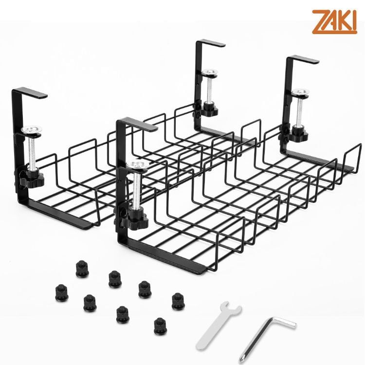 Giá đỡ ổ cắm điện treo cạnh bàn ZAKI không cần khoan đục siêu chắc chắn