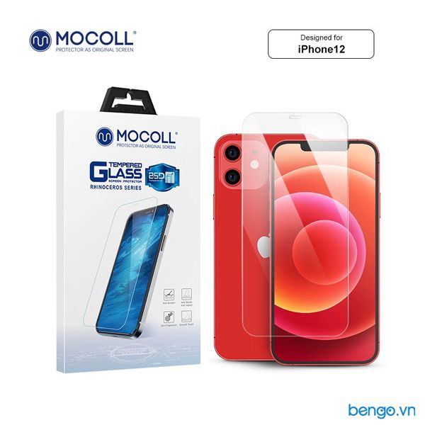 Dán cường lực iPhone 12/12 Pro MOCOLL 2.5D Full màn hình Clear