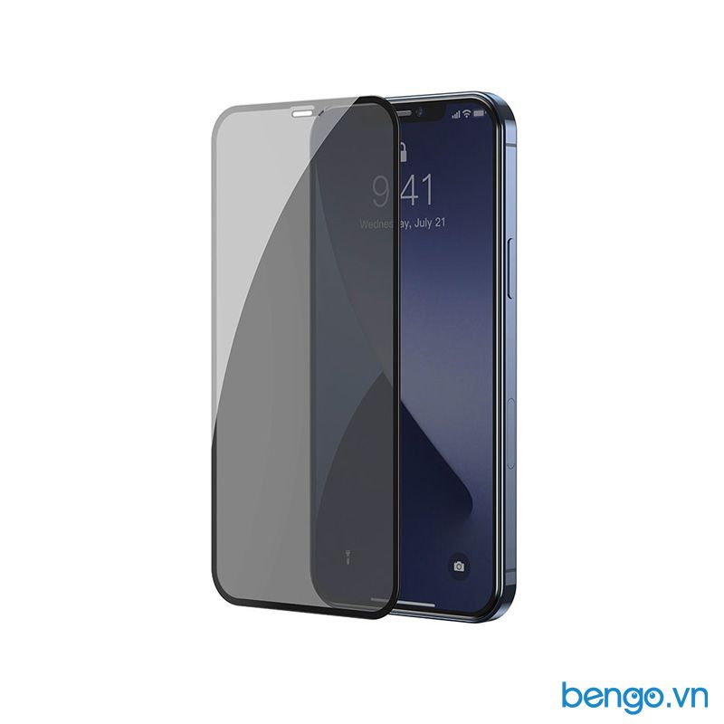 Dán cường lực iPhone 12 Mini MIPOW Kingbull HD (2.7D) Premium chống nhìn trộm