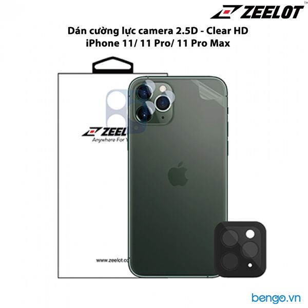 Dán Cường Lực Bảo Vệ Camera iPhone 11/ 11 Pro/ 11 Pro Max Zeelot Clear