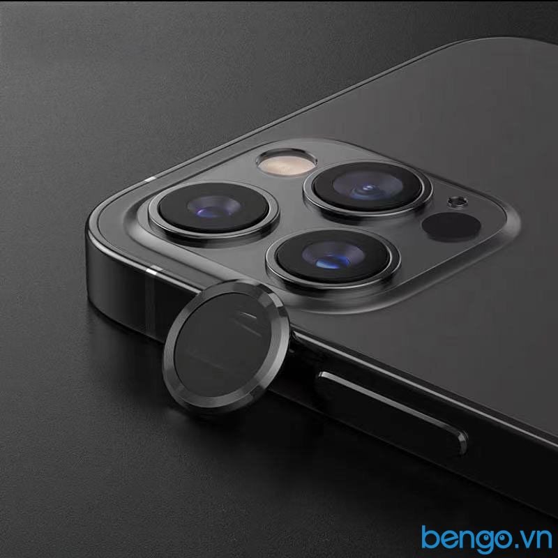 Dán Cường Lực Bảo Vệ Camera iPhone 12 Pro/12 Pro Max MIPOW Alumium Viền Màu