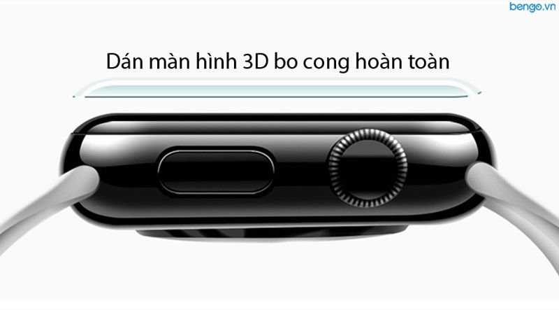 Dán Màn Hình Apple Watch Series 5/4 44mm GOR 3D Full Viền Đen (Hộp 3 Miếng)