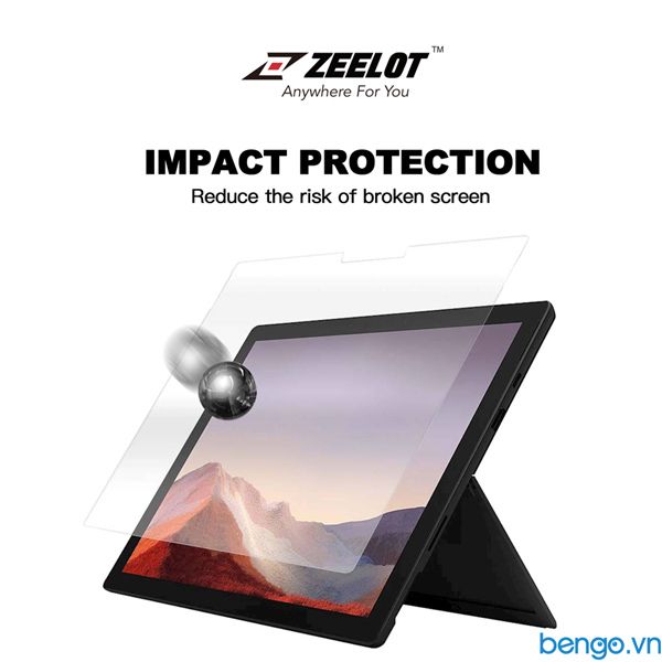 Dán Cường Lực Microsoft Surface Pro 7/7+ ZEELOT PureGlass 2.5D Clear