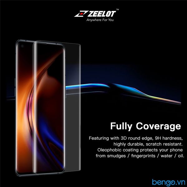 Dán Cường Lực OPPO Find X3 Pro/Find X3 Loca UV Zeelot PureGlass 3D Clear