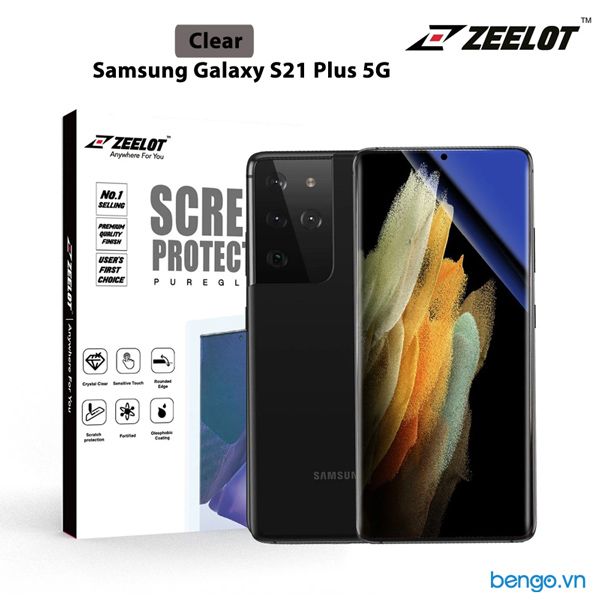 Dán Cường Lực Samsung Galaxy S21/S21 Plus/S21 Ultra 5G Loca UV Zeelot PureGlass 3D Clear