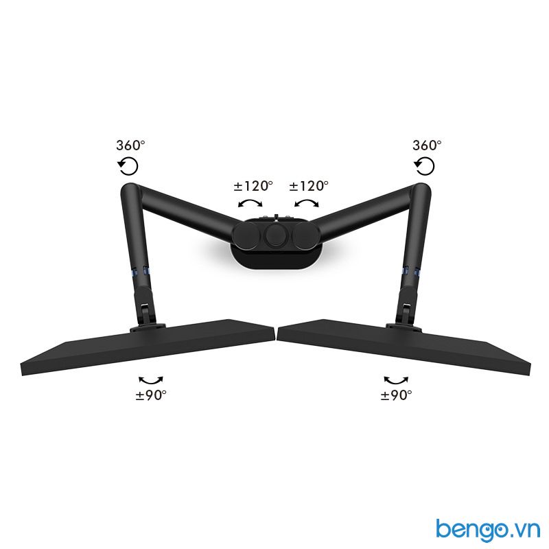 Giá Treo 2 Màn Hình UP OL-2 Cao Cấp Xoay 360