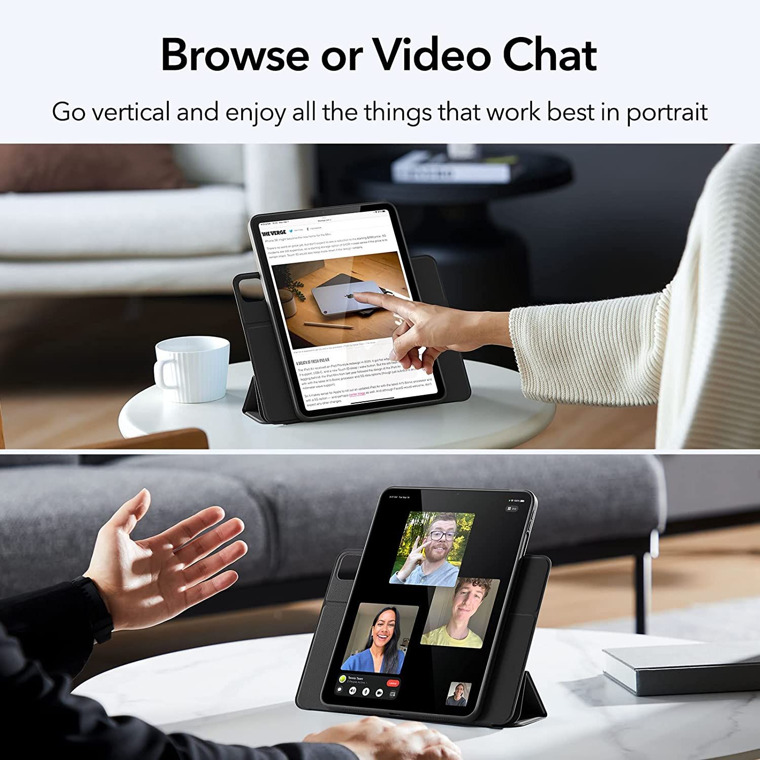 Bao da iPad nam châm 2 in 1 Hybrid 360 đa chức năng
