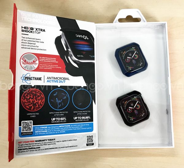 Bộ 2 Ốp Apple Watch 44mm ITSKINS Spectrum // Solid Antimicrobial
