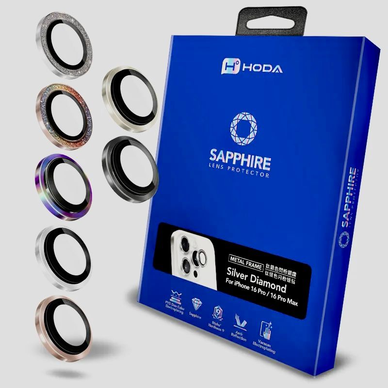 Kính bảo vệ camera iPhone 16 Pro Max/16 Pro Hoda Sapphire (3 Lens)
