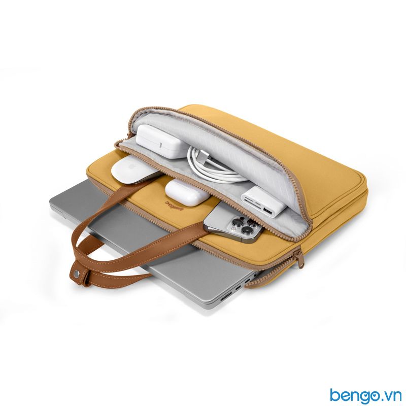 Túi Đeo Chéo Macbook 13”/14”, Ultrabook 13″ TOMTOC (USA) Premium Theher Shoulder Bag - H22C1