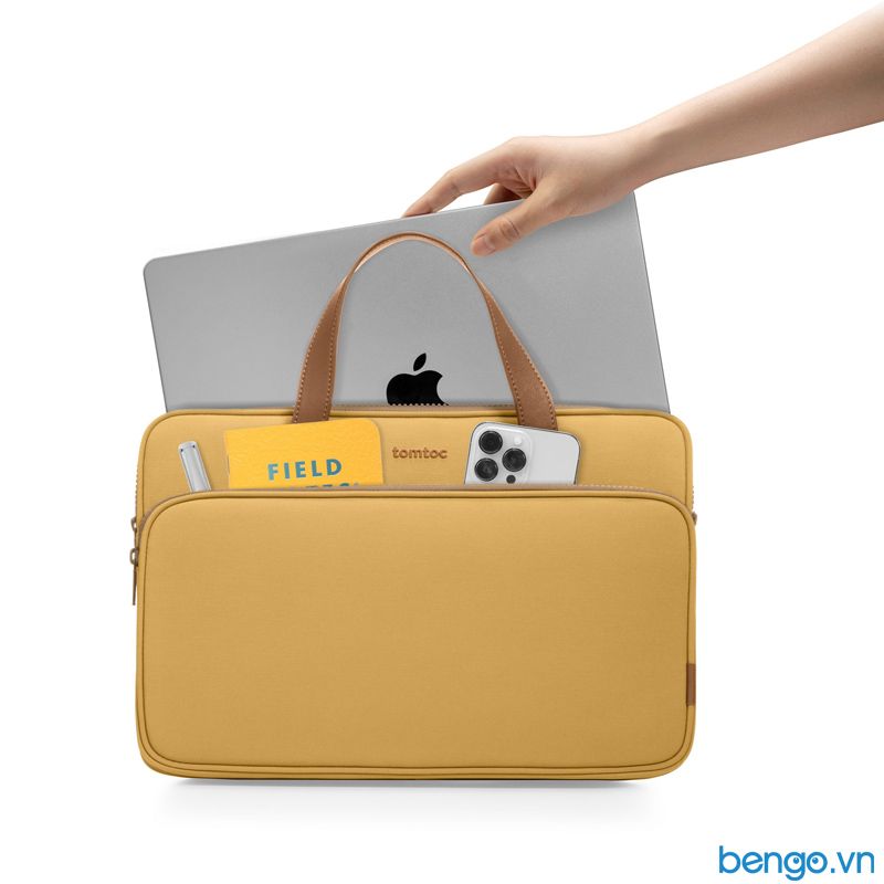 Túi Đeo Chéo Macbook 13”/14”, Ultrabook 13″ TOMTOC (USA) Premium Theher Shoulder Bag - H22C1