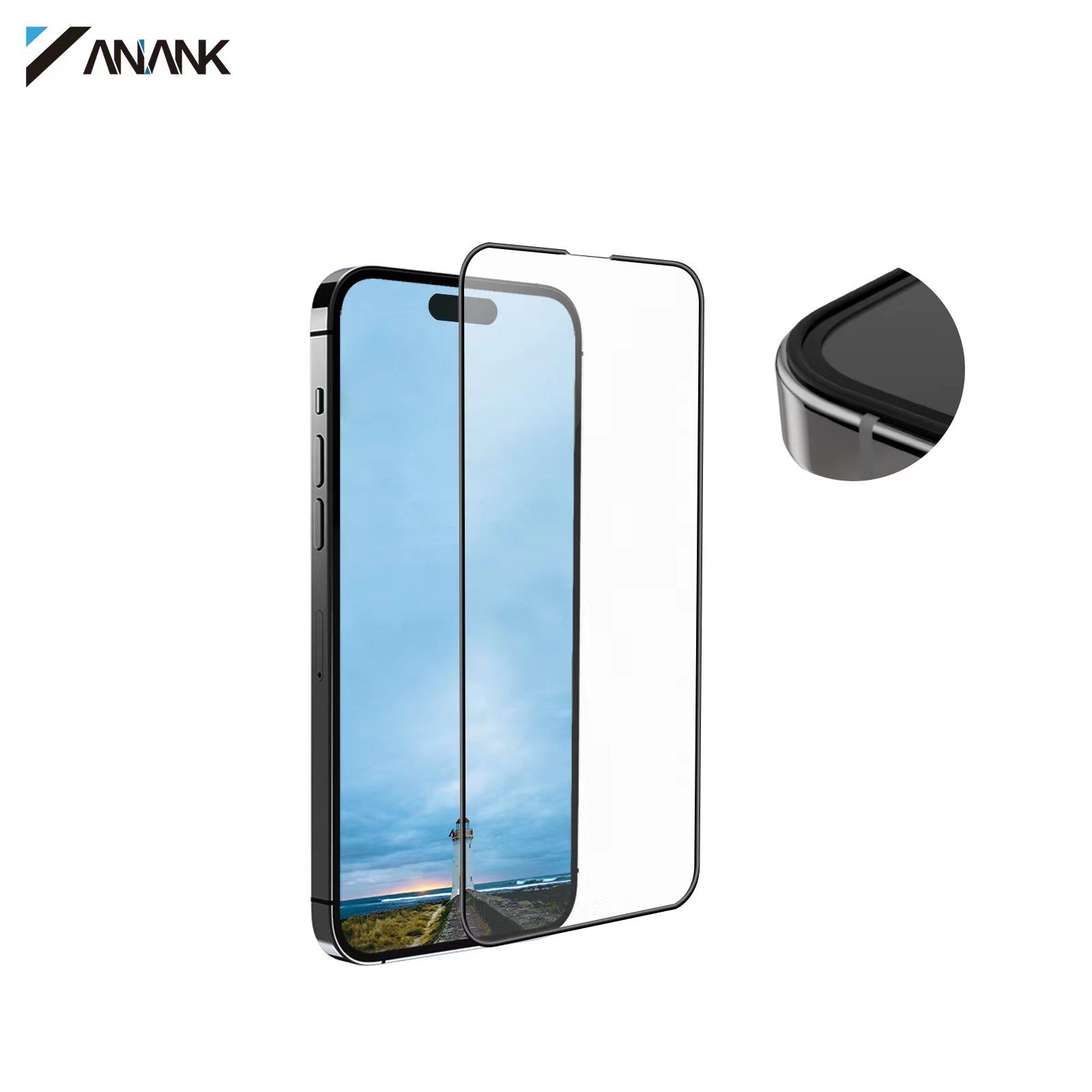Dán cường lực iPhone 15 Pro Max/15 Pro/15/15 Plus ANANK 2.5D Full (có viền)