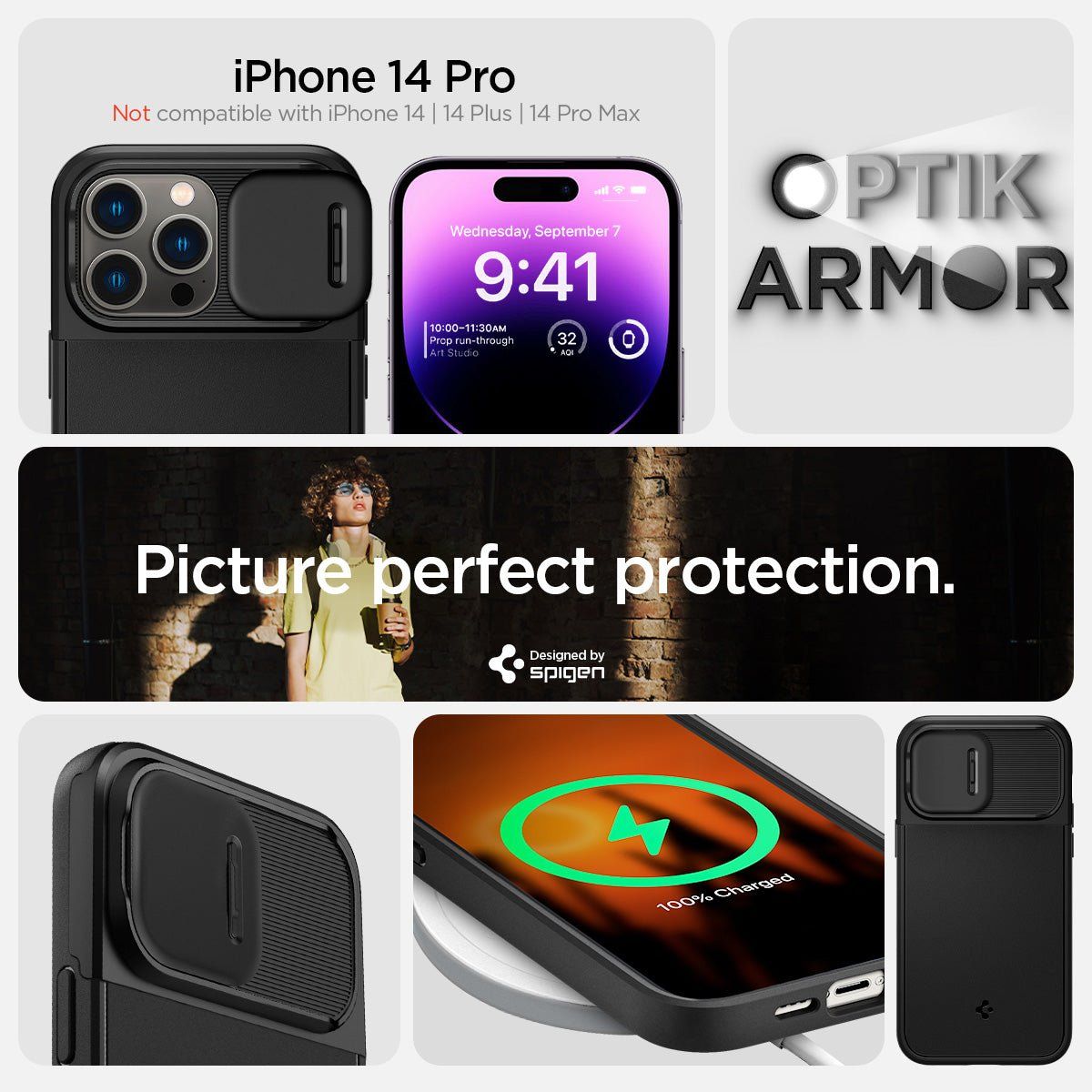 Ốp lưng iPhone 15 Pro Max Spigen Optik Armor Magfit